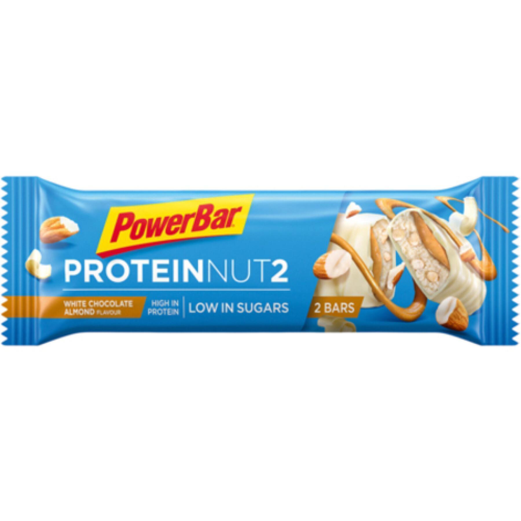 Barer PowerBar ProteinNut2 Low Sugar 18x45gr White Chocolate Almond