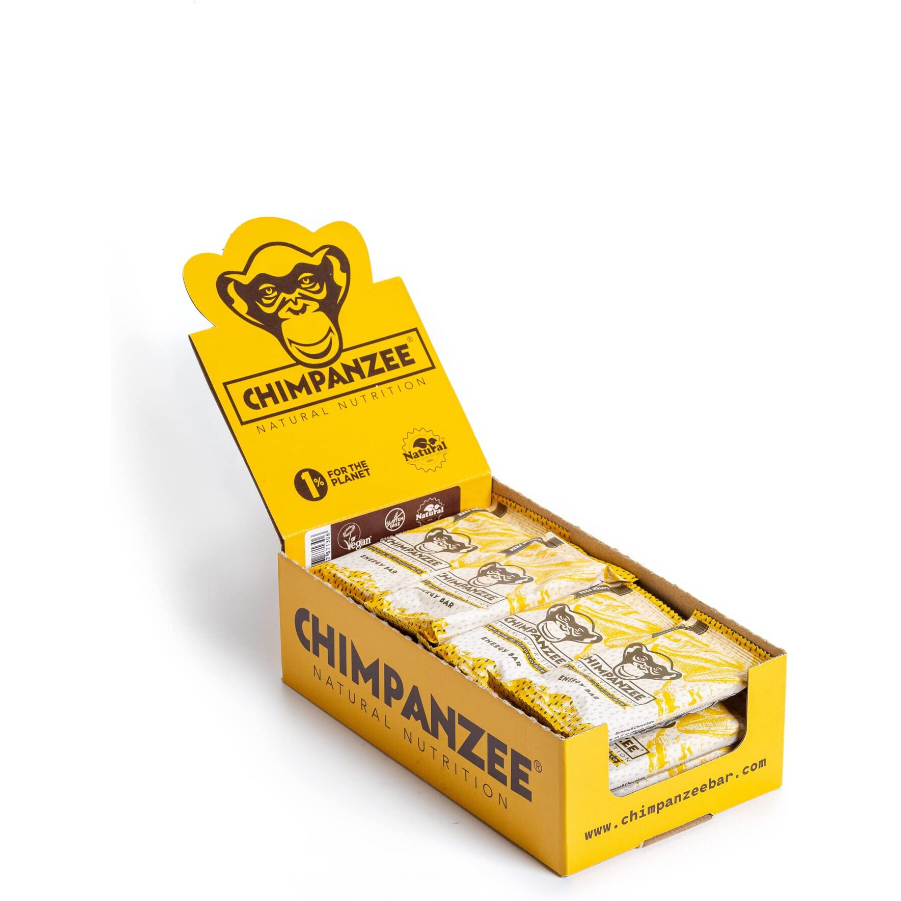 Energibar Chimpanzee vegan (x20) : banane/chocolat 55g