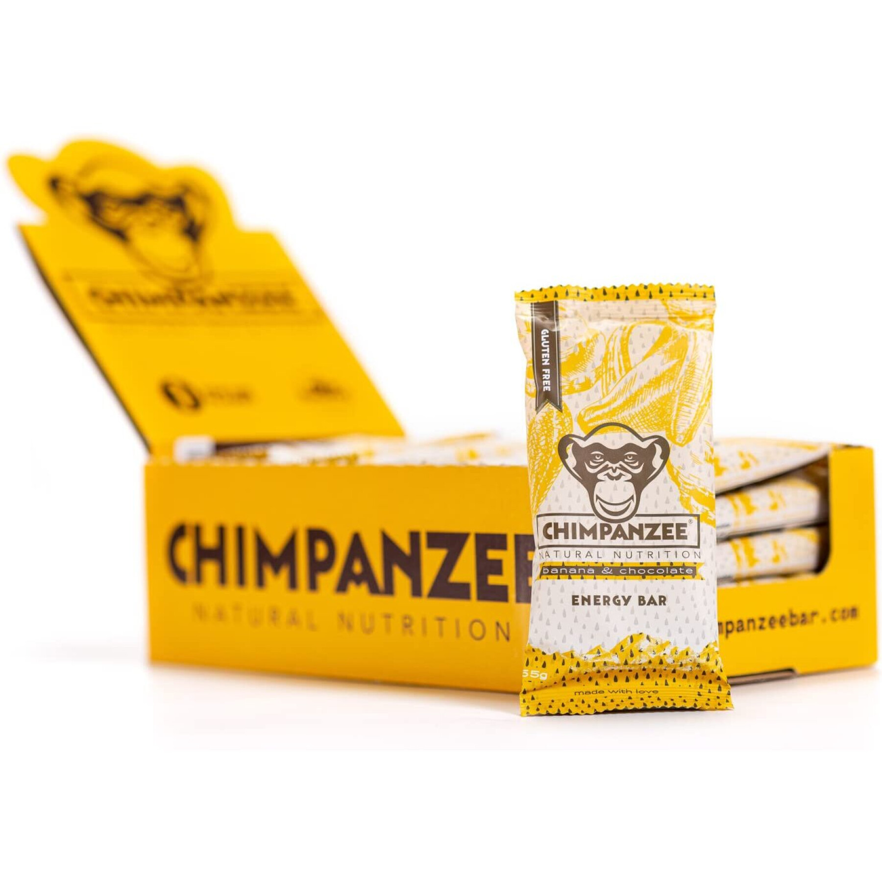 Energibar Chimpanzee vegan (x20) : banane/chocolat 55g