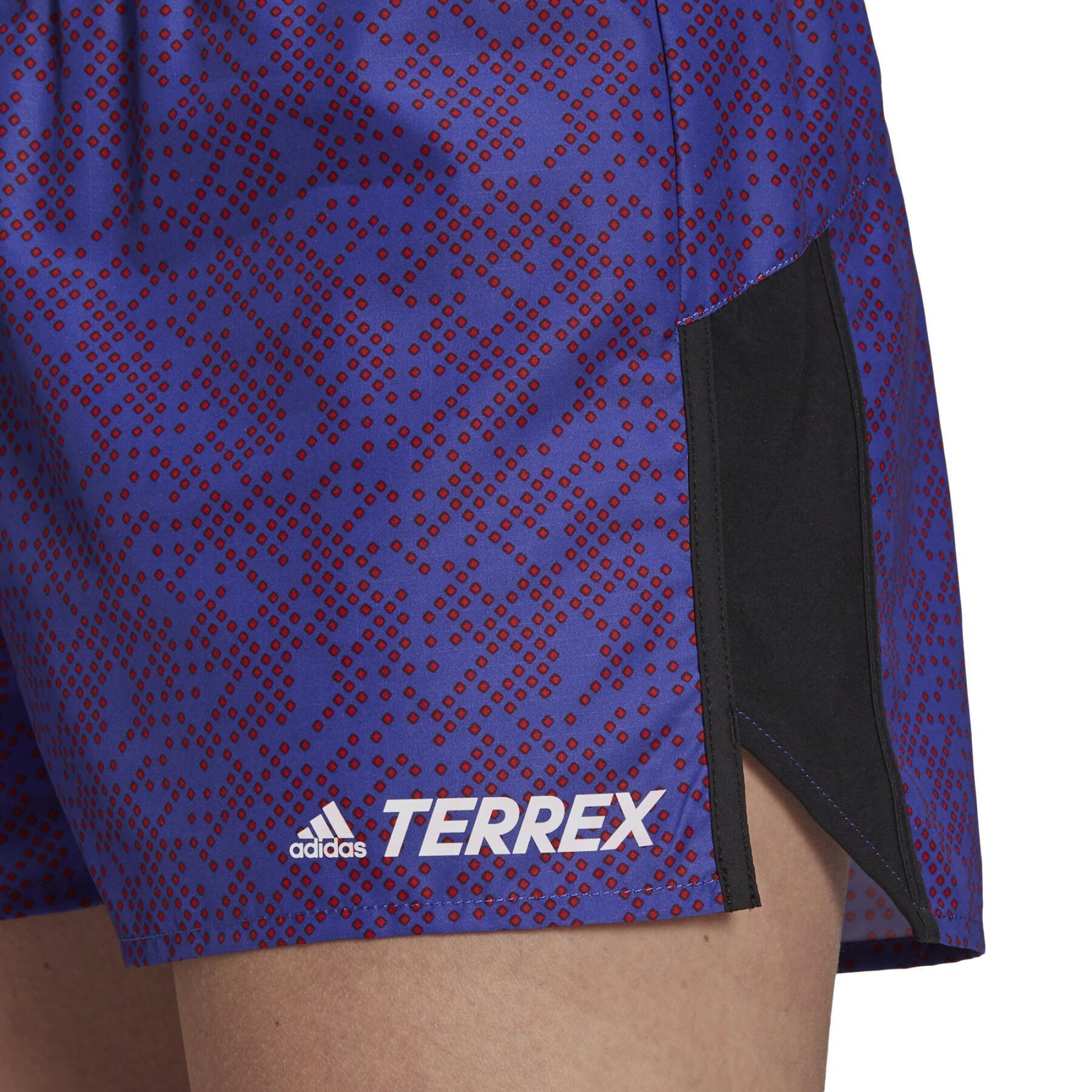 Shorts för kvinnor adidas Terrex Primeblue Trail Graphic