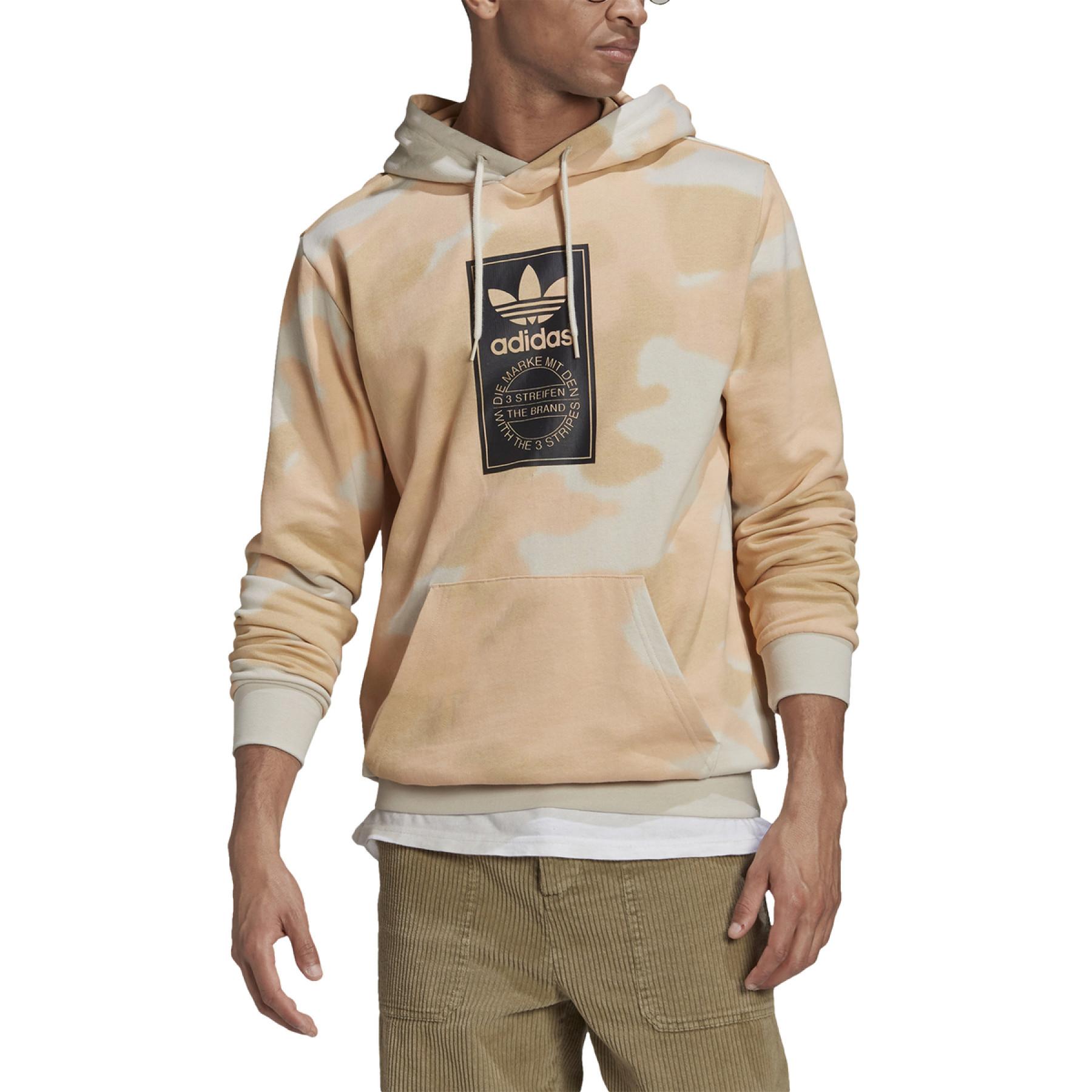 Sweatshirt med huva adidas Originals Camo Allover Print