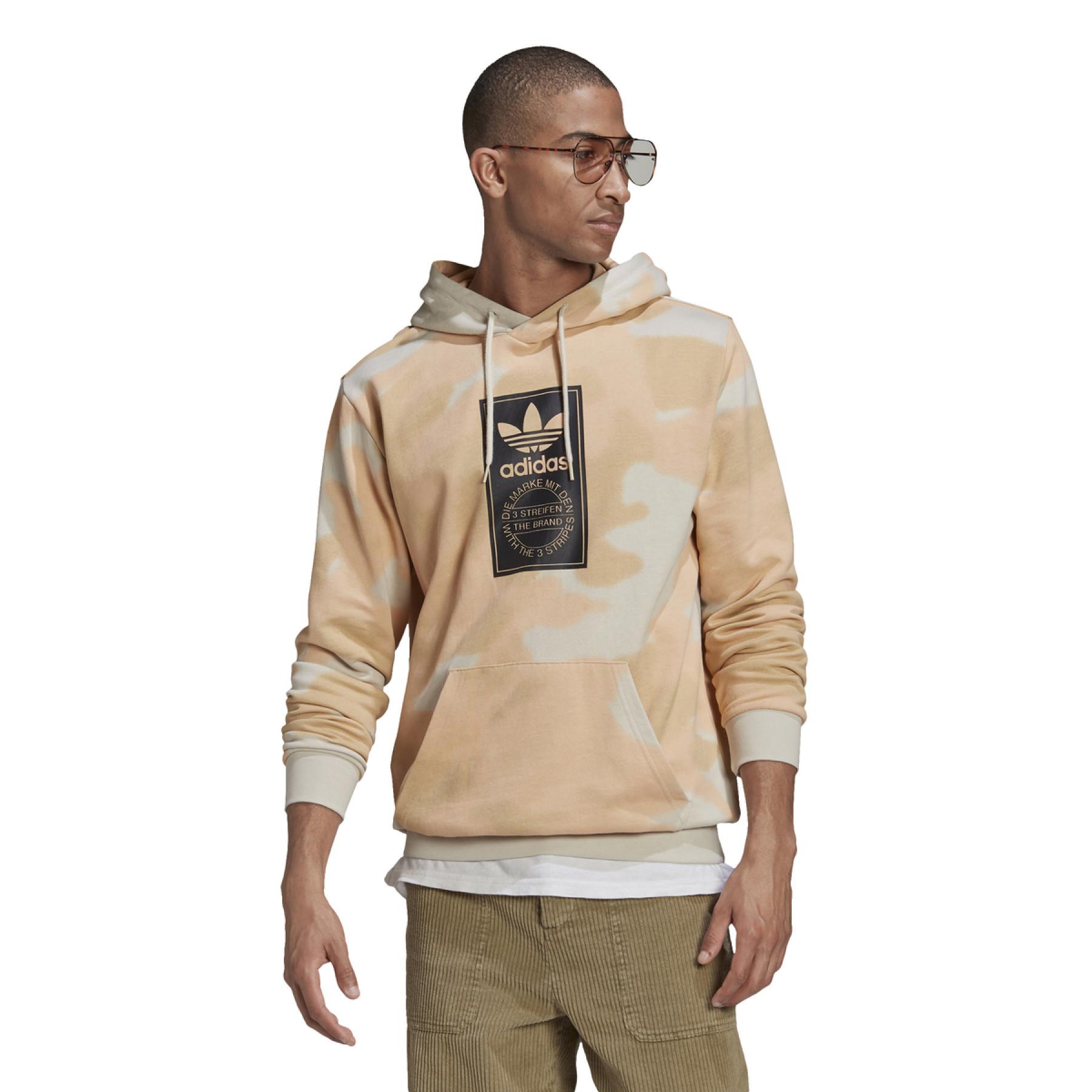 Sweatshirt med huva adidas Originals Camo Allover Print