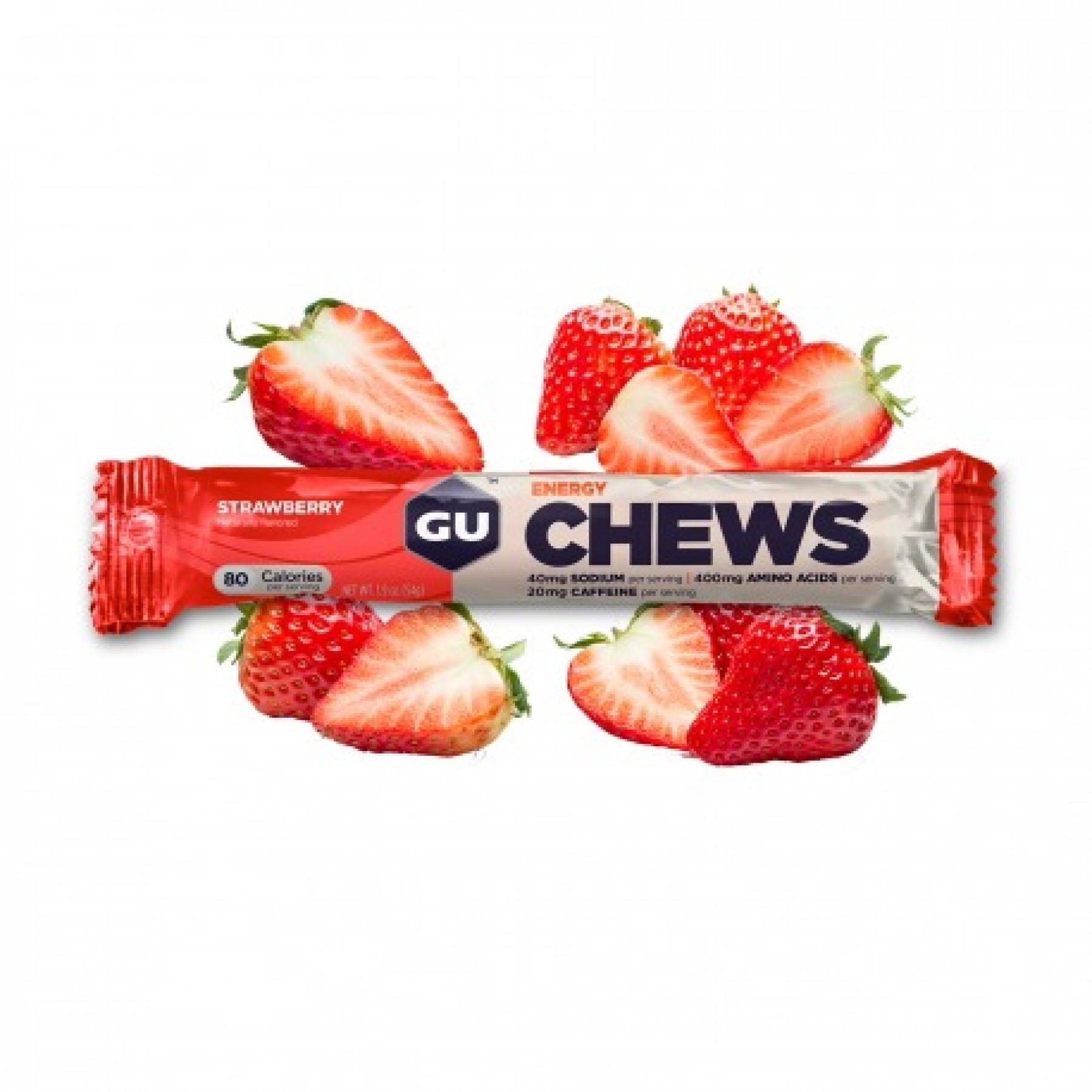 8 tuggummi Gu Energy fraise (x18)