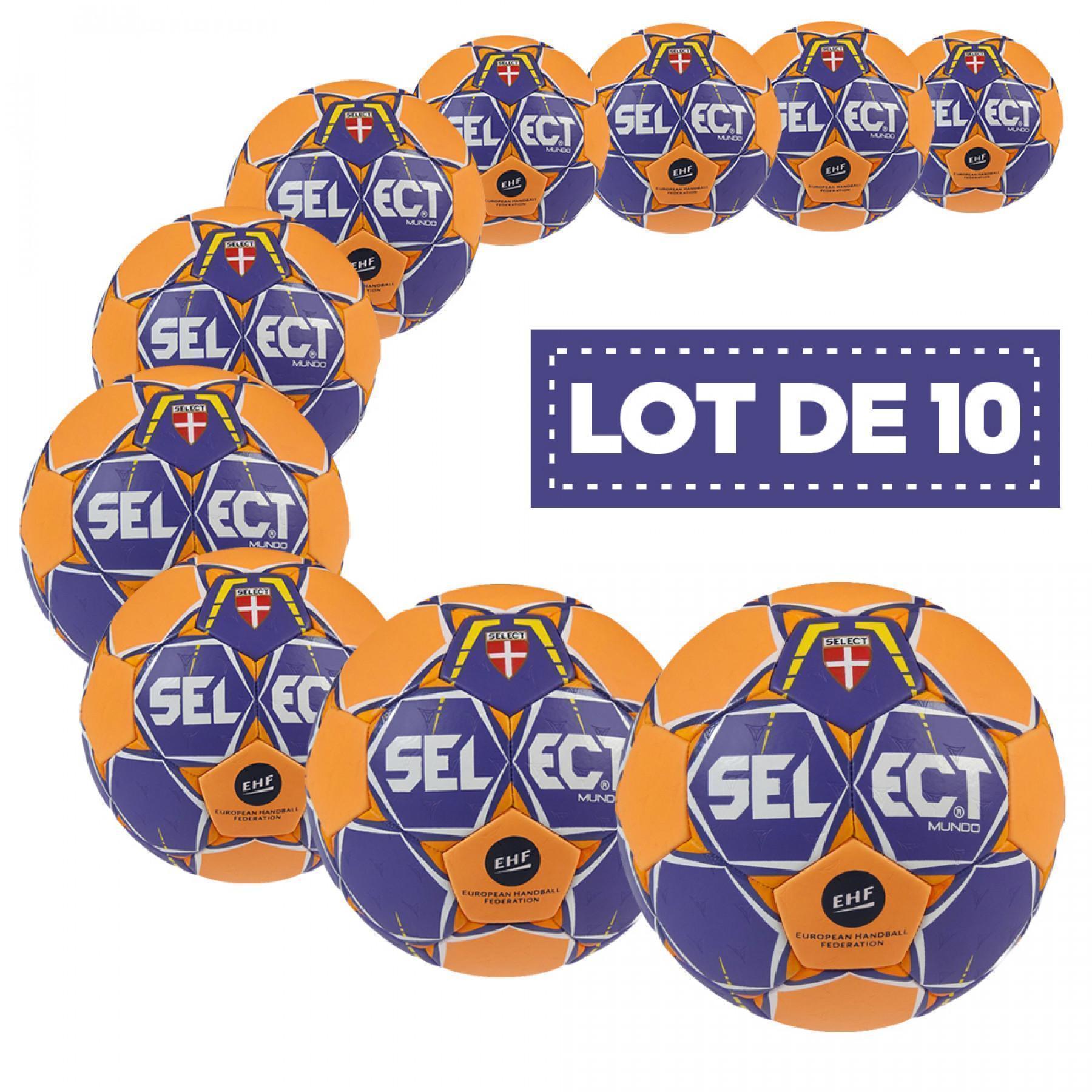 Förpackning med 10 ballonger Select Mundo orange/violet