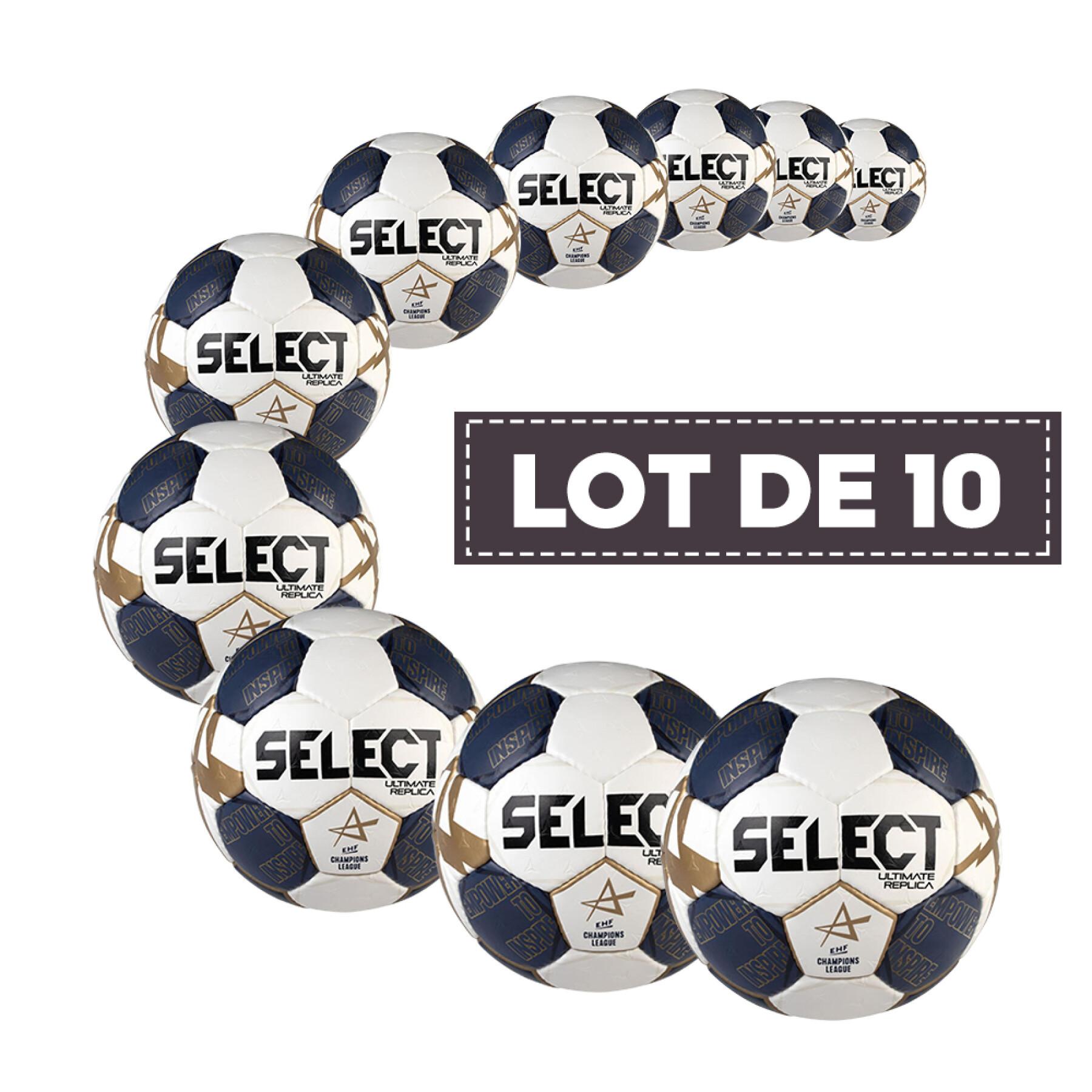 Förpackning med 10 handbollar Select Ultimate Replica CL V21