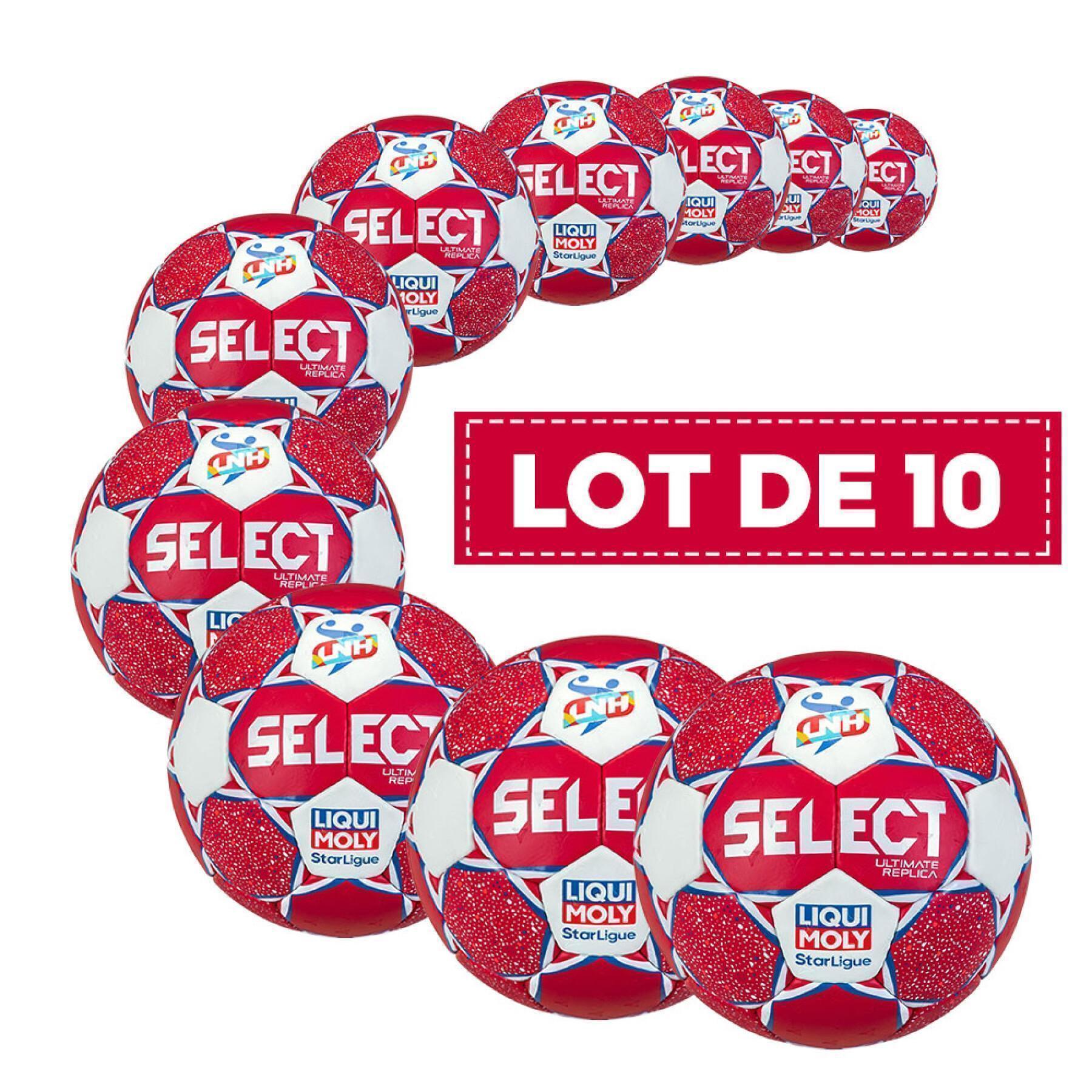 Förpackning med 10 handbollar Select Ultimate Replica LNH