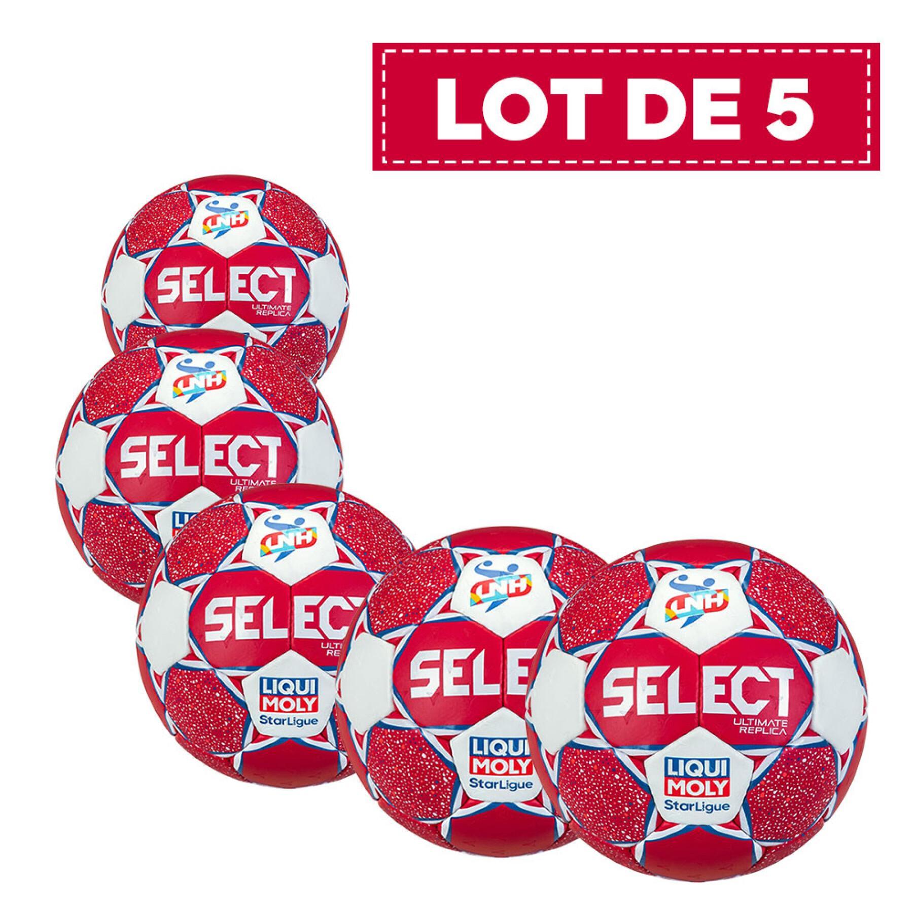 Förpackning med 5 handbollar Select Ultimate LNH