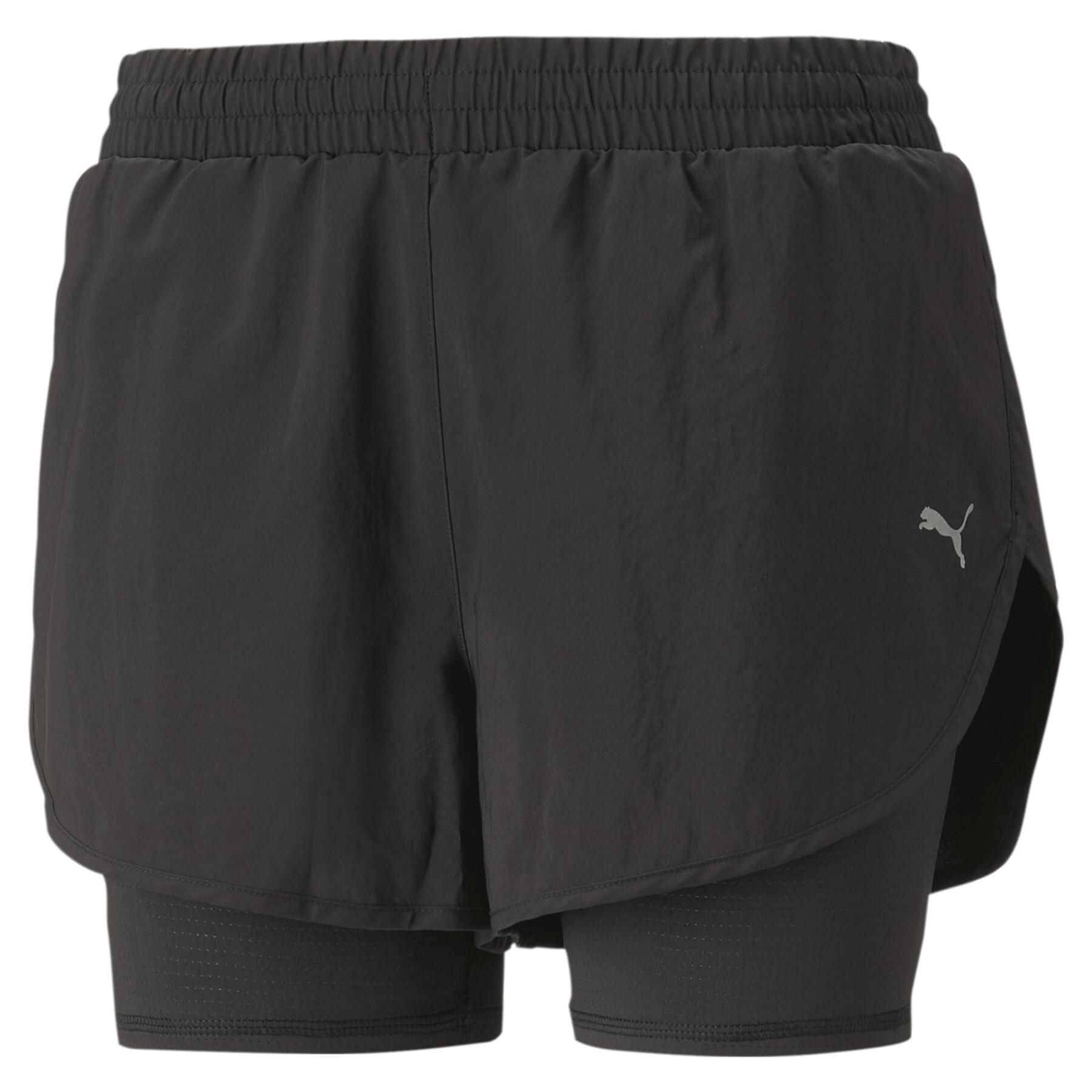 Vävda 2in1-shorts för kvinnor Puma Run Favorite