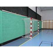 Ett par tävlingshandbollsmål i aluminium, väggmonterade 1,40 till 2,10 m Sporti France